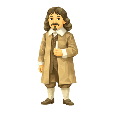 デカルトのイラスト